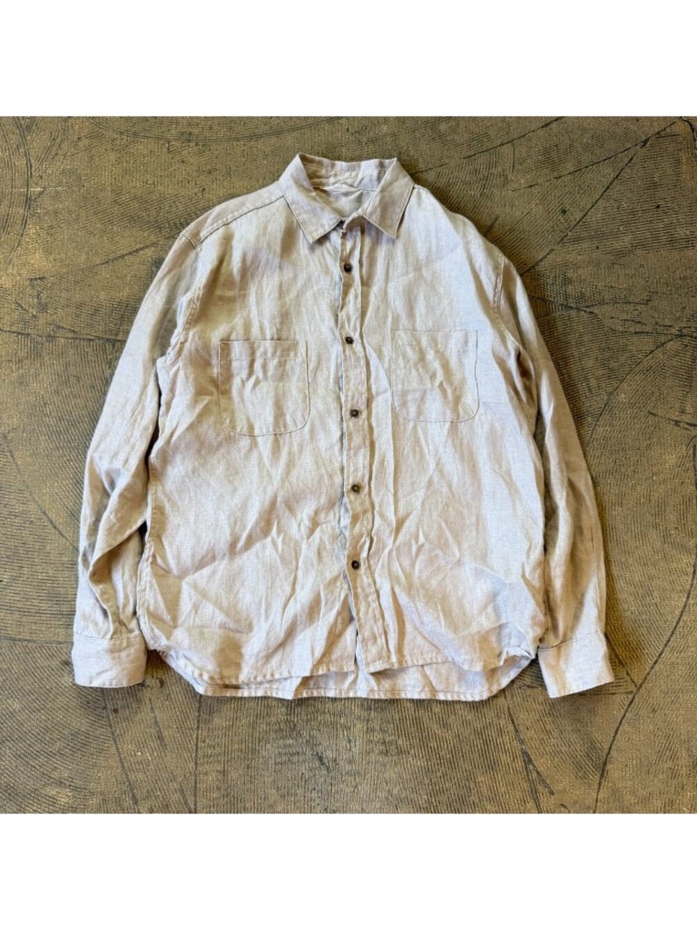 3Sixteen Tan Linen Button Up Workshirt MiUSA XXL